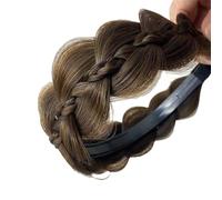 Uqezagpa Élégant bandeau tressé en arête de poisson pour une coiffure sans effort et confortable en fibre synthétique