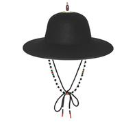 Uqezagpa Élégant chapeau historique unique du patrimoine chinois ancien grand rond pour reconstitutions historiques et fêtes à thème élégant