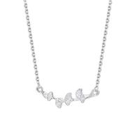 Uqezagpa Élégant collier et bracelet en forme de feuille de ginkgos, symbole de longévité et de prospérité pour la mode, Length 44.5cm4cm Length, Argent