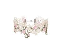 Uqezagpa Élégant collier ras du cou en dentelle avec motif creux coloré pour femmes et adolescentes, 3.51x2.34in, Dentelle, Pas de gemme