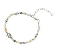 Uqezagpa Élégant éléphant africain pierre turquoise réglable 16 cm + 5 cm chaîne élégante bracelet élégant bijoux pour elle bracelet réglable perles vertes, One Size, Comme décrit