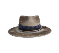 Uqezagpa Élégant Fedoras Homburg Chapeau en laine avec ruban exotique à large bord Western pour tenue décontractée Unisexe Chapeaux d'hiver avec bord en vrac, multicolore, L