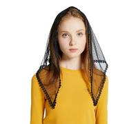 Uqezagpa Élégant foulard triangle en dentelle pour femmes, vacances, printemps, bandana triangulaire résistant au soleil pour adolescentes, filles, camping, prise de photos, bandeau cheveux blanc