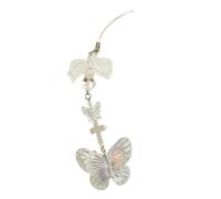 Uqezagpa Élégant papillon coloré sangle de téléphone portable breloque de téléphone portable pendentif ornement de sac à main pour dames adultes à la mode charme de sac à main, taille unique, Comme