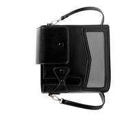 Uqezagpa Élégant sac à bandoulière en cuir synthétique pour bouteille d'eau compagnon porte-gobelet pour les trajets quotidiens et les aventures en plein air Noir Marron Sac organisateur de bouteille