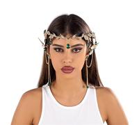 Uqezagpa Élégant serre-tête avec strass et clip en forme de goutte - Texture en alliage - Pour femmes et filles