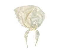 Uqezagpa Élégante écharpe triangulaire en dentelle pour femme - Accessoire de mode - Lavable en machine - Accessoires photo - Écharpe à imprimé floral - Accessoire pour cheveux et cou, beige, Taille