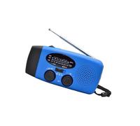 Uqezagpa Énergie solaire Exigence météo Radio USB Charge Alarme à manivelle Radio NOAA LED lampe de poche pour camping solaire manivelle pour extérieur