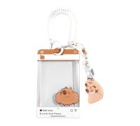 Uqezagpa Ensemble cordon rétractable et étui pour cartes de dessin animé avec bobine de badge rétractable et cordon tour de cou pour le bureau, étui d'identification d'étudiant