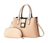 Uqezagpa Ensemble de 2 sacs à main pour femme en cuir synthétique avec poignée et bandoulière réglable, kaki, One Size