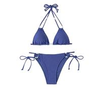 Uqezagpa Ensemble de culottes et soutien-gorge, taille basse, maillot de bain 2 pièces, dos nu, maillots de bain à bretelles, tenues de bain pour femmes