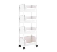 Uqezagpa Étagère de rangement étroite multi-usage avec freins pour dortoirs