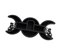 Uqezagpa Étagère flottante en bois noir avec plusieurs compartiments à suspendre au mur pour décoration de la maison