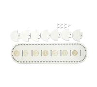 Uqezagpa Étagère murale en cristal de phase de lune, supports de rangement pour pierres, pierres en bois, bijoux, cadeaux spirituels, supports de rangement pour pierres