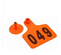 Uqezagpa Étiquettes d'oreilles en plastique pour mouton, veau numéro 001-100, 4,1 cm x 2,0, grand kit d'identification pour moutons, cochons, chèvres, bétail, vaches, lapins