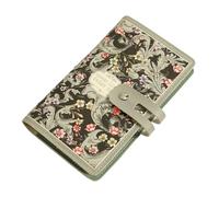 Uqezagpa Étui à cartes imprimé sur le thème des fleurs, spacieux, capacité de 20 poches, en PVC résistant à l'eau, accessoire de voyage portable, accessoire de voyage tendance, plusieurs emplacements