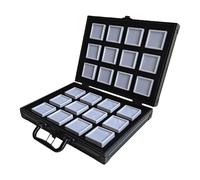 Uqezagpa Étui de rangement pratique en aluminium pour pierres précieuses avec insert en mousse pour une protection sécurisée des bijoux et un rangement pratique en mousse