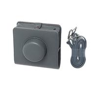 Uqezagpa Étui pour appareil photo en cuir synthétique souple avec bandoulière, gris foncé, 15x14.5x8.5cm