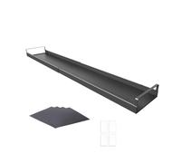 Uqezagpa Excellent support d'assaisonnement en acier extensible de 40,6 à 76,2 cm avec côté antidérapant pour pubs sans perçage