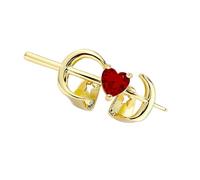 Uqezagpa Fang Grillz multifonctionnel unique en cuivre creux en forme de cœur Accessoire de costume adapté pour les jeux de rôle, les fêtes Grillz pour les dents, Red, Comme décrit, Comme décrit.