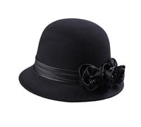 Uqezagpa Fedoras Chapeau pour cosplay, fête de camélia élégant fleur de camélia adulte carnaval fête Charleston Accessoires Fleur Cloche Chapeau