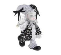 Uqezagpa Figurine de clown de cirque en porcelaine peinte à la main - Poupée décorative esthétique pour la maison, le bureau, la table, jouet de collection