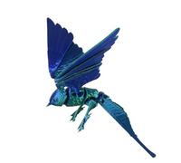 Uqezagpa Figurine d'hirondelle articulée flexible imprimée en 3 dimensions - Jouet exquis pour animal de compagnie - Ornement de bureau pour animal de compagnie
