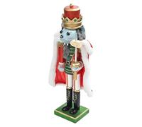 Uqezagpa Figurine en bois Casse-noisette Roi souris 38 cm Décoration de table de Noël Étagères Décoration Festival Figurine Marionnette