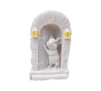 Uqezagpa Figurine imaginative avec texture de pierre pour raconter des histoires et décorer une porte de jardin en résine