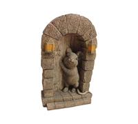 Uqezagpa Figurine imaginative avec texture de pierre pour raconter des histoires et décorer une porte de jardin en résine