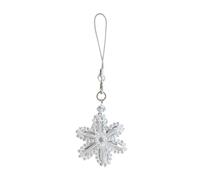 Uqezagpa Flocon de neige Charm Strap Accessoire avec perles de cristal blanc clignotant Accessoire de mode pour Noël