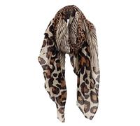 Uqezagpa Foulard élégant motif léopards délicat et confortable en tissu polyester écharpe d'hiver châle châle pour femmes tendance fête écharpe, l, taille unique