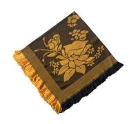 Uqezagpa Foulard pour femme âgée élégant pour l'hiver chaud écharpe vintage pour la mode, jaune, 90X90 cm