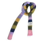 Uqezagpa Foulard pour femme, écharpe rayée colorblocks douce et confortable pour l'automne et l'hiver, 2, 10*180CM