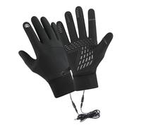 Uqezagpa Gants de cyclisme par temps froid, alimentés par USB, étanches, coupe-vent, flexibles pour écrans tactiles, gants de moto chauffants