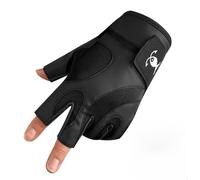 Uqezagpa Gants de kayak pour homme et femme - Gants de pêche sur glace - Résistance à l'usure - 3 doigts coupés - Respirant - Haute élasticité