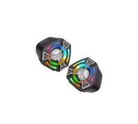 Uqezagpa Haut-parleur multimédia avec effets de lumière vive et compatibilité avec haut-parleur filaire