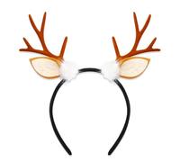 Uqezagpa Holiday Spirits Serre-tête en bois de renne Blanc Accessoire de vacances Serre-tête en bois de renne pour costume de Noël