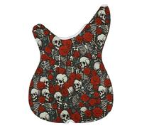Uqezagpa Housse de protection pour guitare électrique, Rose squelette, Size approx.43.5x42.5cm/17.12x16.73in