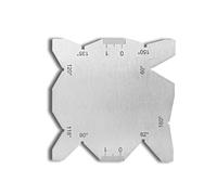 Uqezagpa Instrument de mesure des angles, gabarit de jauge d'angles pour le travail des métaux, jauge de filetage à vis, jauge de coupe portable, échelle transparente