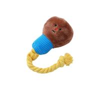 Uqezagpa Jouet couineur à mâcher en forme d'ampoule pour animal domestique en corde de coton pour l'ennui du chien, soulagement de la dentition, divertissement, corde en coton