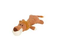 Uqezagpa Jouet interactif multifonctionnel pour chien en forme de loup Jouet à mâcher en peluche pour soins des dents Lavable Balle couineuse Corde Chien