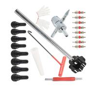 Uqezagpa Kit de réparation portable de 22 pièces pour pneus résistants à la corrosion - Pour les amateurs de voiture et d'extérieur confrontés à des situations d'urgence - Poignée ergonomique