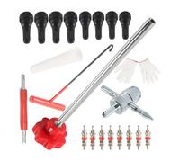 Uqezagpa Kit de réparation portable de 22 pièces pour pneus résistants à la corrosion - Pour les amateurs de voiture et d'extérieur confrontés à des situations d'urgence - Poignée ergonomique