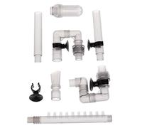 Uqezagpa Kit de tube de sortie de bidon pour aquarium, filtre externe de rechange avec ventouses puissantes, connecteurs de tuyau, adaptateur, tuyau d'eau de jardin, connecteur de tuyaux rapides