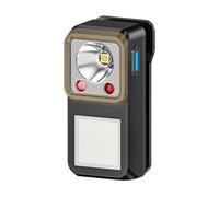 Uqezagpa Lampe de travail d'extérieur rechargeable avec capteurs intelligents et 6 niveaux de luminosité pour le camping, la randonnée et les situations d'urgence