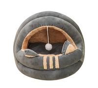 Uqezagpa Lit pour animal domestique rond en peluche pour petit chaton Perchoir en fourrure pour animaux de compagnie chats Petit chien Doublure épaisse Fournitures pour chats
