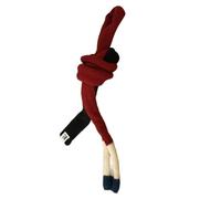 Uqezagpa Longue écharpe pour femme et fille, toutes les saucisses rayées assorties, col étroit, tendance, écharpes tricotées pour l'automne, Rouge, taille unique