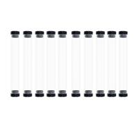 Uqezagpa Lot de 10 boîtes à stylos cylindriques transparentes pour stylos à bille, école, bureau