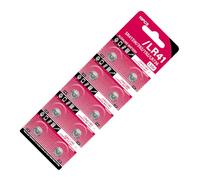 Uqezagpa Lot de 10 piles bouton AG3 LR41 1,5 V alcalines longue durée pour jouets et télécommandes